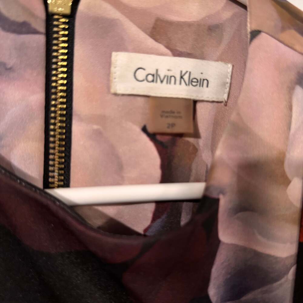 Calvin Klein Floral Print Scuba Sheath Dress - Picture 2 of 3